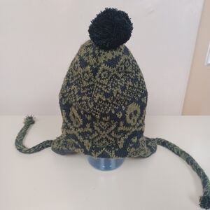 Knit Laplander Hat Kids L/XL Skull & Crossbones
